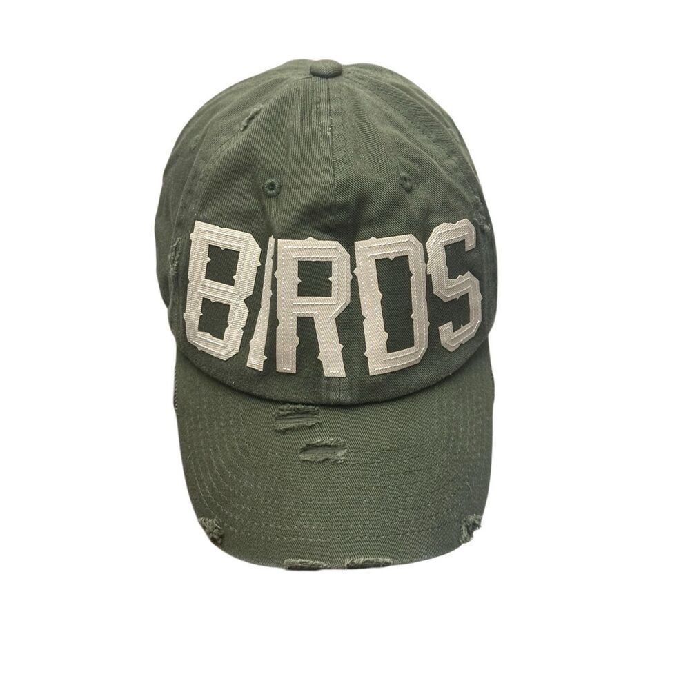 BIRDS" distressed dad hat, a vintage-inspired baseball cap